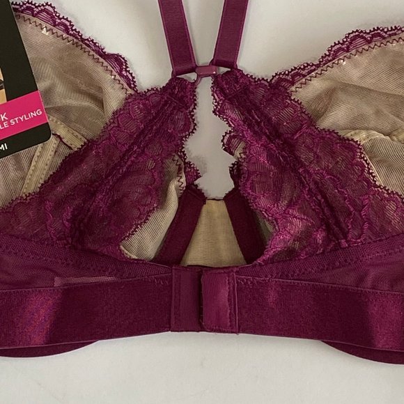 Maidenform Self Expressions Demi Bra 36C Convertible Underwire Bra (Burgundy) - Picture 4 of 7